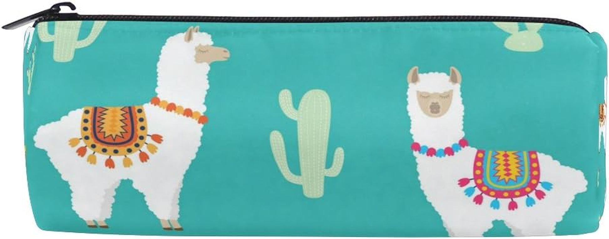 Pencil Bag Cute Cactus Llama Alpaca, Pencil Case Pen Zipper Bag Pouch Holder Makeup Brush Bag for School Work Office