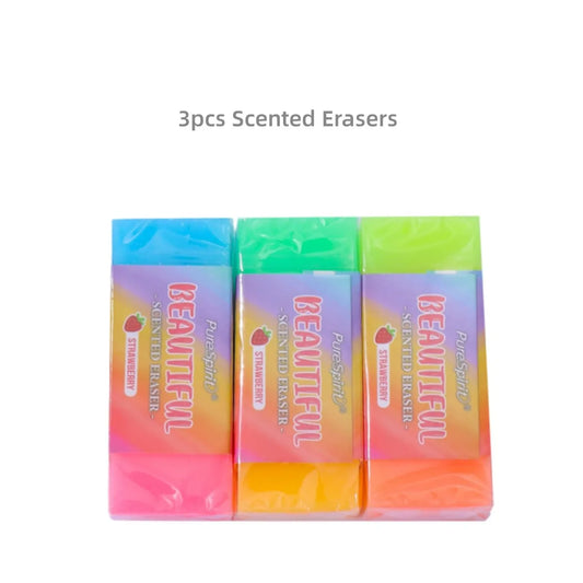Scented Eraser Colored Pencil Eraser for Kids Pencil Rubber Eraser with Sweet Smell Student School Supplies Stationery Gifts