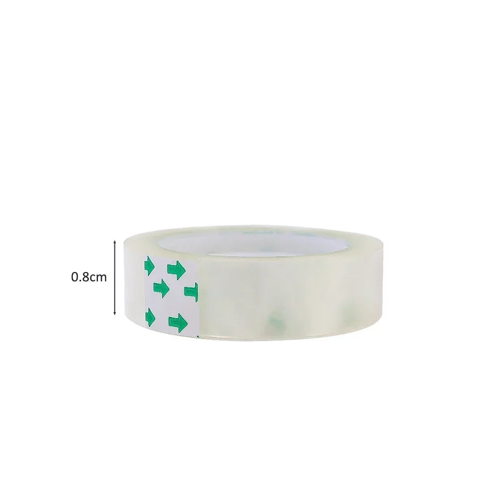 5-1Pcs 18/12/8Mm Transparent Adhesive Tape Pack Tools Stationery Office School Supplies Students Adhesive Tape Packing
