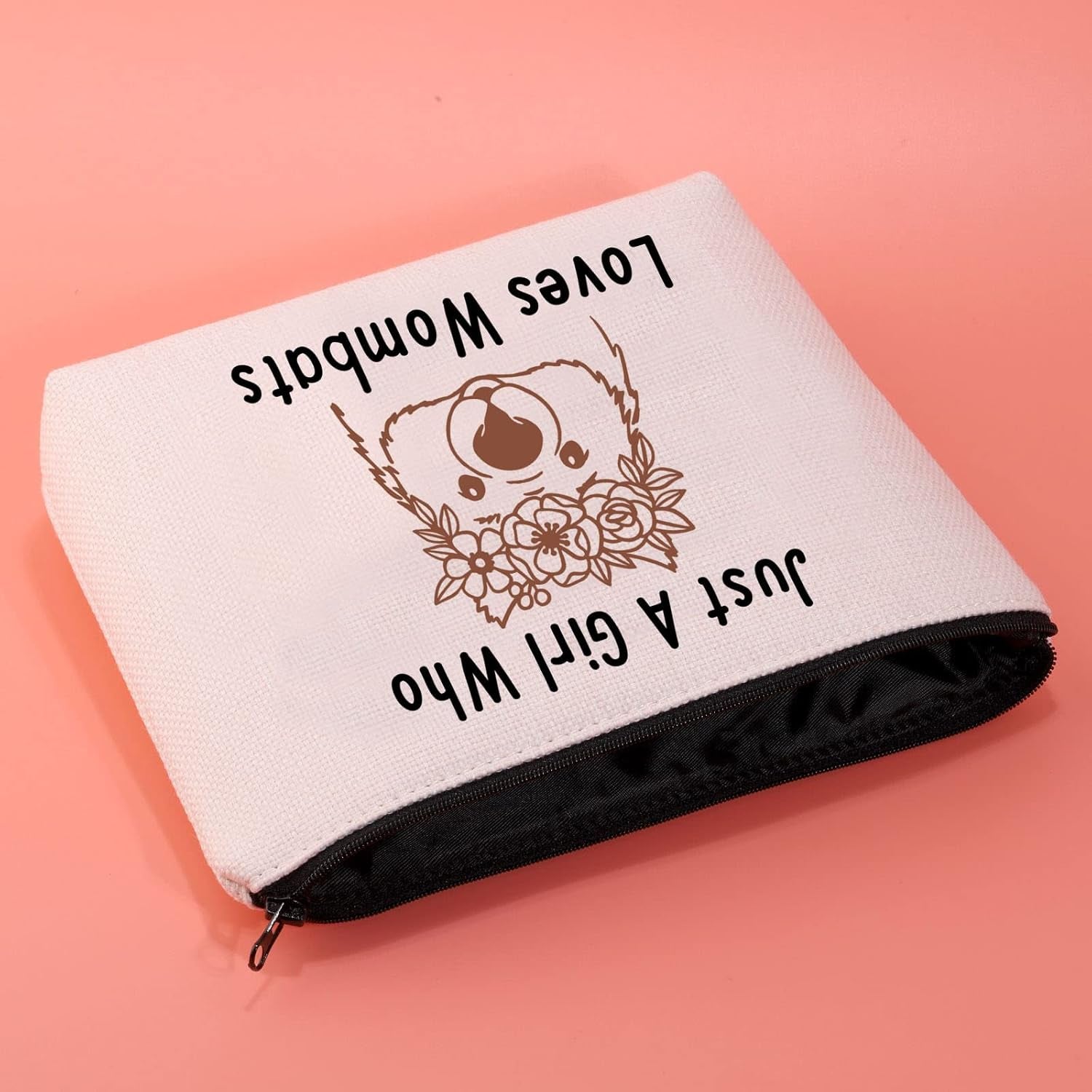 Wombat Lover Gift Wombat Cosmetic Makeup Bag Who Loves Wombats Travel Zipper Pouch Wombat Australian Marsupial Gift (Loves Wombats Bag)