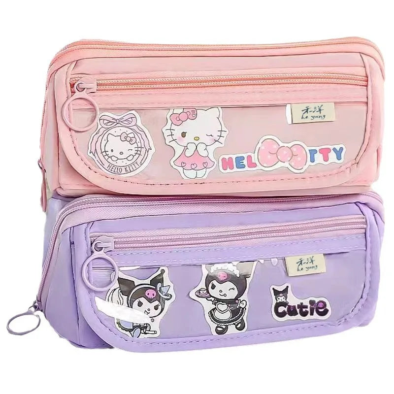 Large Capacity Pencil Case for Schoolgirls - High-Value Stationery Box, Multifunctional Stationery Bag, Ideal for School Supplie