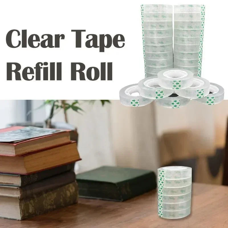 5-1Pcs 18/12/8Mm Transparent Adhesive Tape Pack Tools Stationery Office School Supplies Students Adhesive Tape Packing