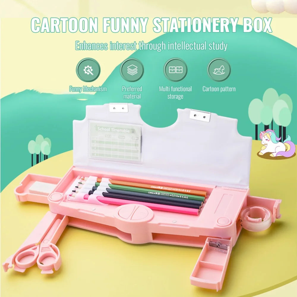 Kawaii Pencil Cases Multifunction Cute Pen Box Back to School Office Supplies for Girl Japanese Korean Storage Bag Stationery