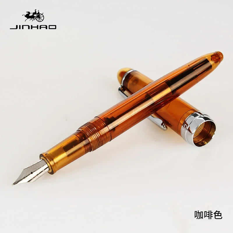 1Piece JINHAO 992 Silver Clip Fountain Pen 12 Colors for Choose 0.5Mm High Quality Ink Pens School and Office Writing Stationery