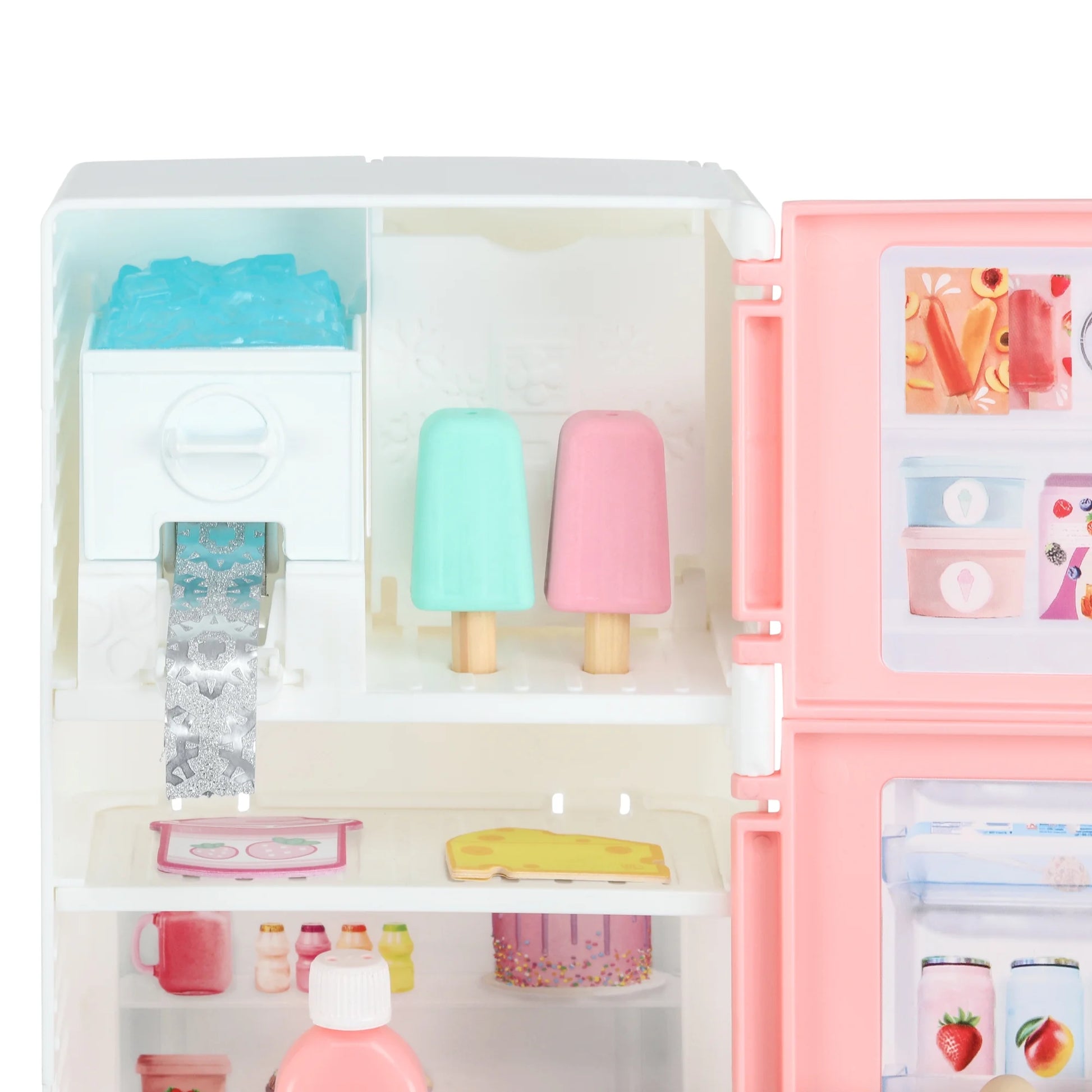 Desktop Caddies, Mini Pink Fridge with 20+ Real Working Stationery, Ages 6+