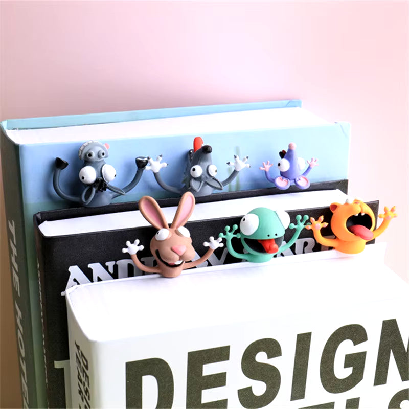3D Animal Bookmark Original PVC Creative Text Create Cute Funny Cat Stationery Panda Shiba Inu Funny Creative PVC Book Markers