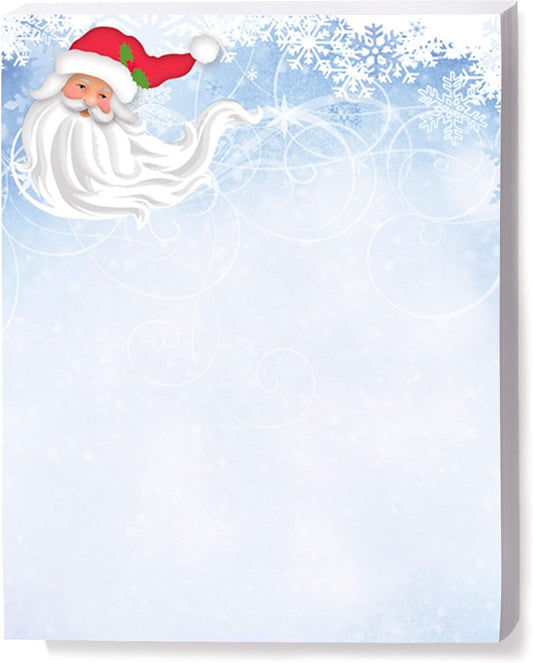 Winter Whimsy Santa Christmas Holiday Theme Stationery, Border Paper, Letterhead 8.5 X 11, 25 Sheets, Elegant Premium Writing Paper, Decorative Printer Paper