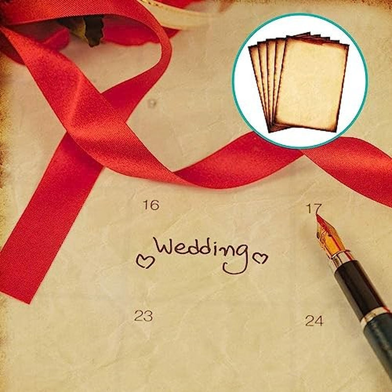 Stationary Paper 48 Pack Parchment Antique Colored Printed Paper, Stationery