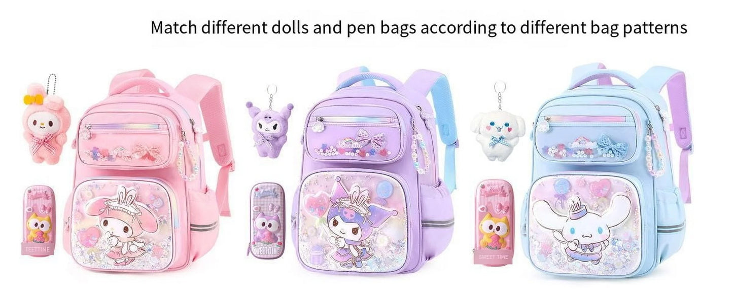Student Kuromi School Bag Grade 1-3-6 New My Melody Backpack Spine Protector Burden Reduction Cute Cinnamoroll School Supplies