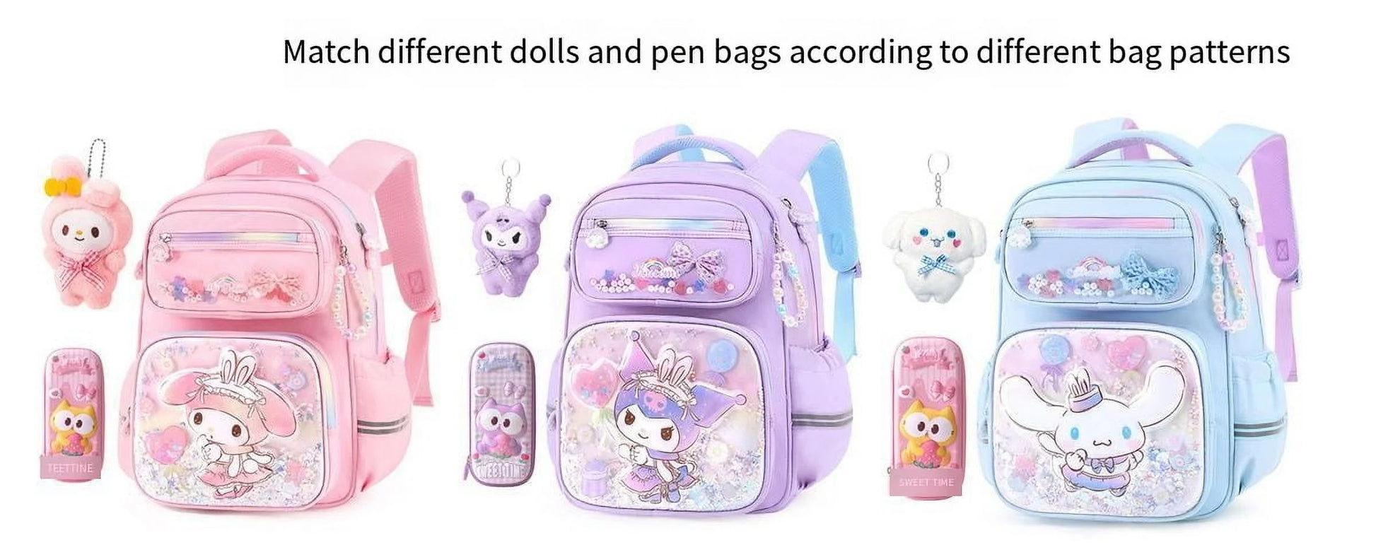 Student Kuromi School Bag Grade 1-3-6 New My Melody Backpack Spine Protector Burden Reduction Cute Cinnamoroll School Supplies