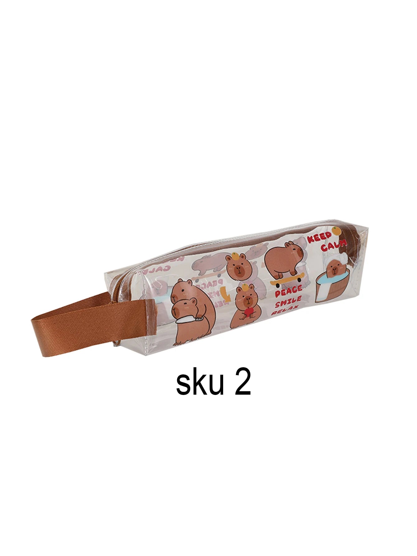 1 Animal Pattern Transparent Pencil Case, Beautiful and Cute Large-Capacity Study Stationery Storage Bag,Fashion Stationery Gift