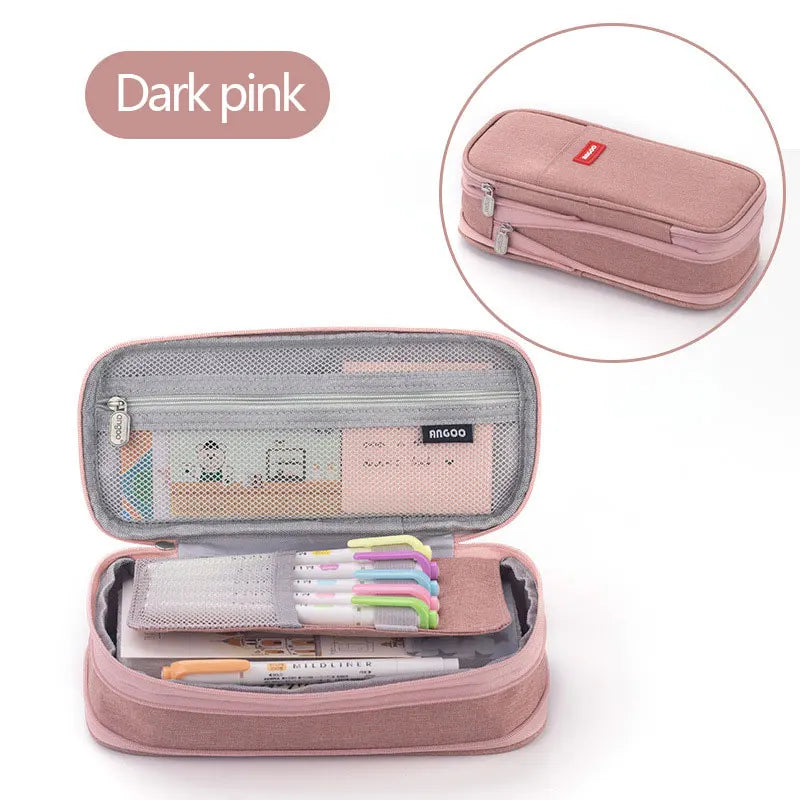 Kawaii Pencil Case Deformable Large Capacity Multi-Compartment Pen Pouch Desk Organizer School Supplies Cute Korean Stationery