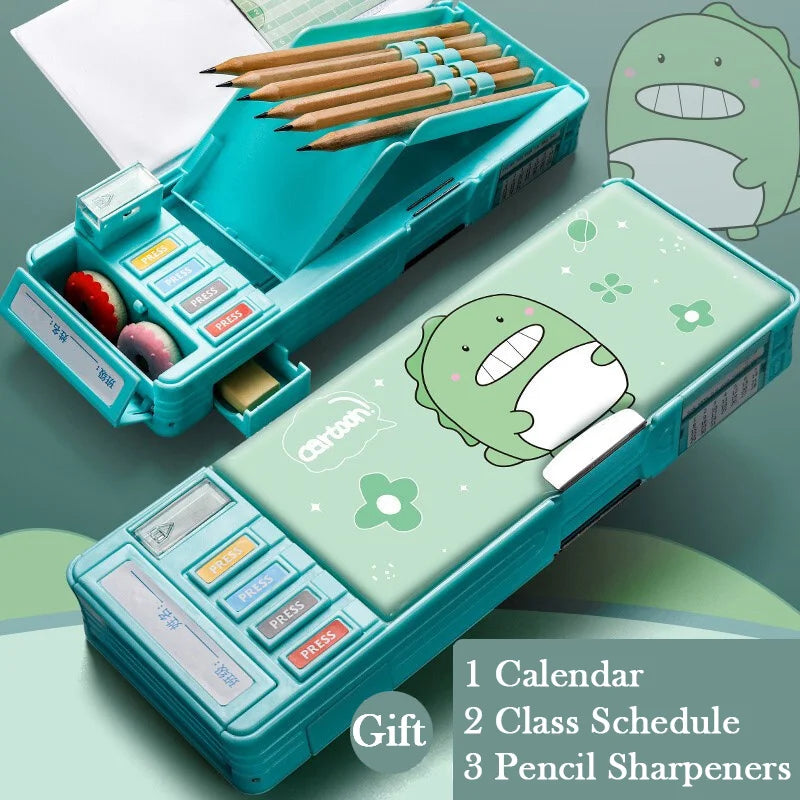 Kawaii Pencil Cases Multifunction Cute Pen Box Back to School Office Supplies for Girl Japanese Korean Storage Bag Stationery