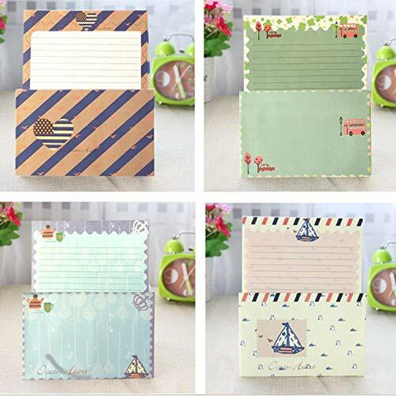 Scstyle 48Pcs Stationery Set-32 Cute Lovely Kawaii Design Stationery W/ Envelope