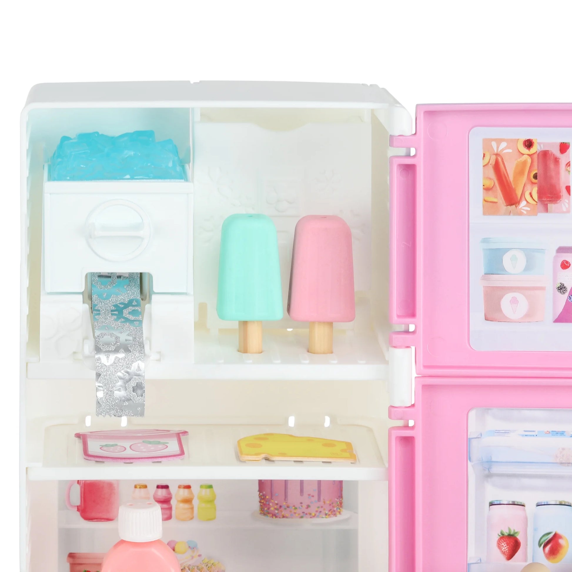 Desktop Caddies, Mini Pink Fridge with 20+ Real Working Stationery, Ages 6+