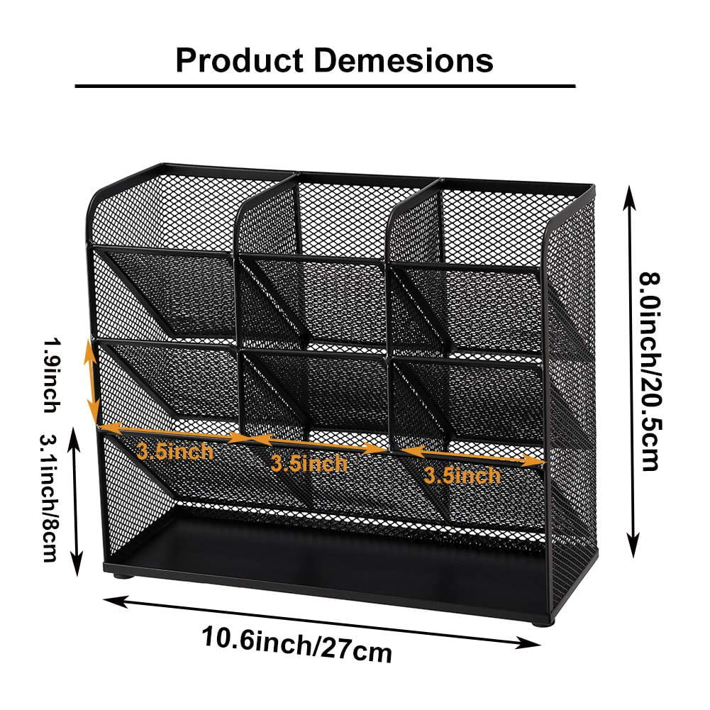 Desk Pen Organizer，Office Desktop Organizer Collection， Multi-Functional Pen Holder, 1 Pack