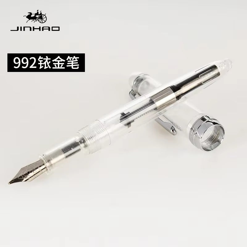 1Piece JINHAO 992 Silver Clip Fountain Pen 12 Colors for Choose 0.5Mm High Quality Ink Pens School and Office Writing Stationery