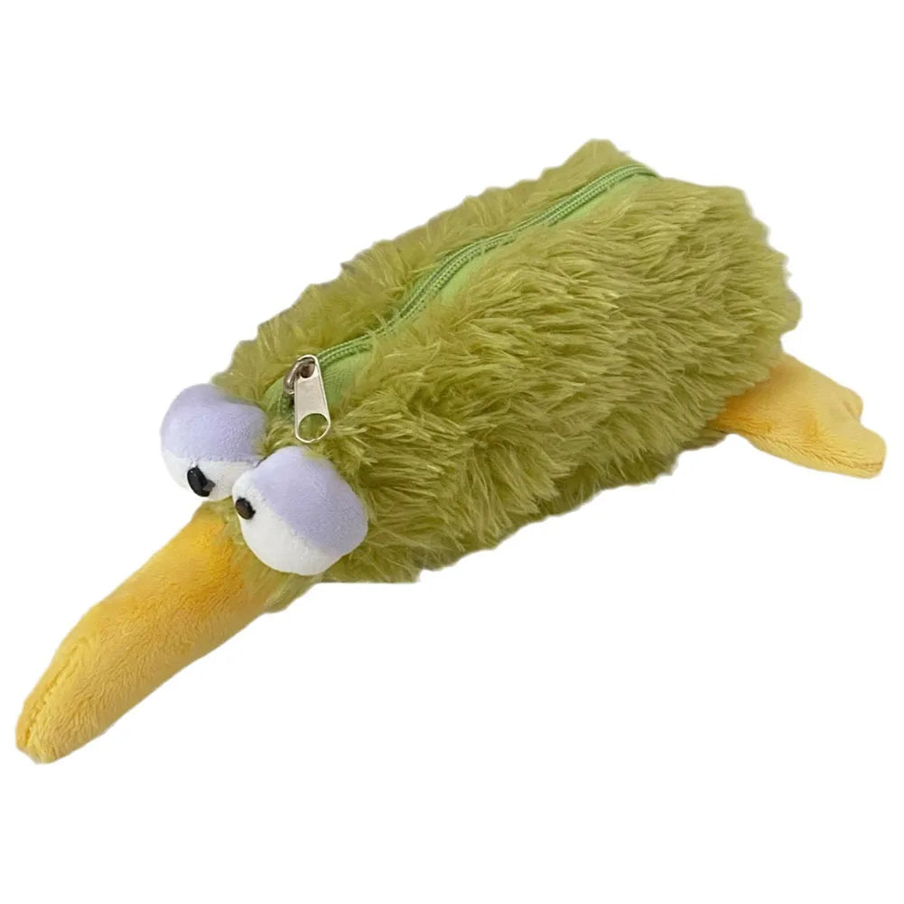 Kiwi Bird Pencil Case Bird Shaped Pencil Case Holds 20 Pens Pen Storage Bag Large Capacity Animal Pencilbag School Supplies