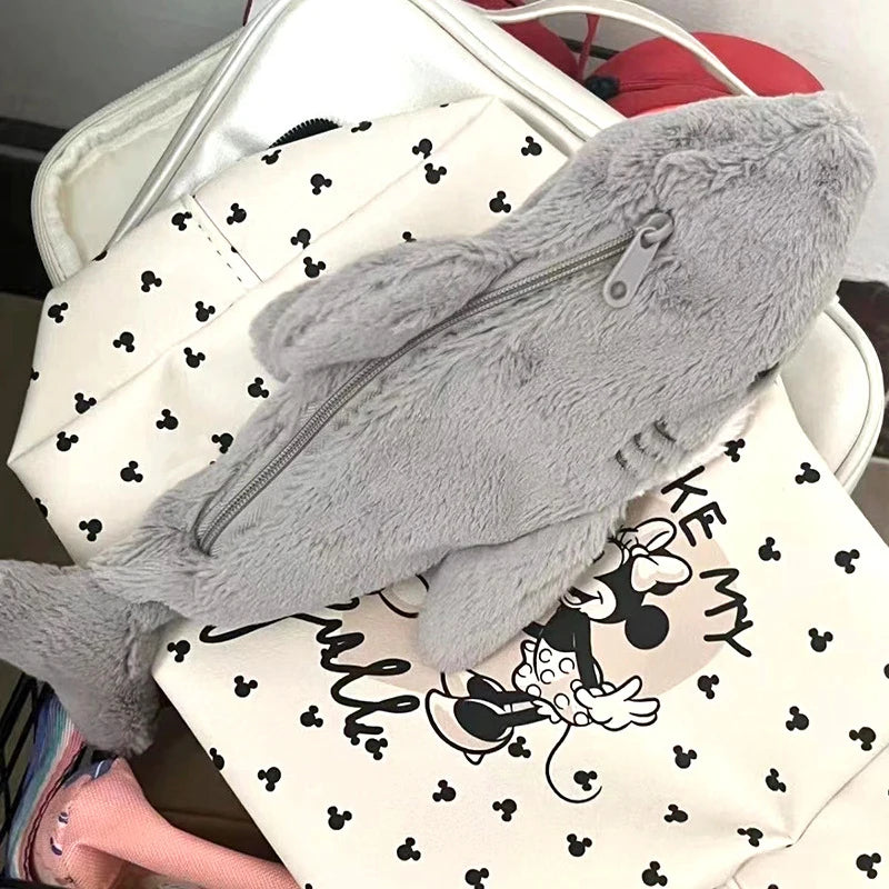 Cute Plush Shark Pencil Case Student Stationery School Supplies Kawaii Doll Back to School Storage Bag Pen Bag Stationery