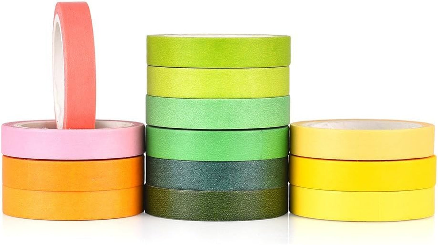 40 Rolls Washi Tape Set,Rainbow Sticker Decorative Masking Tape for DIY Crafts, Bullet Journals,Planners