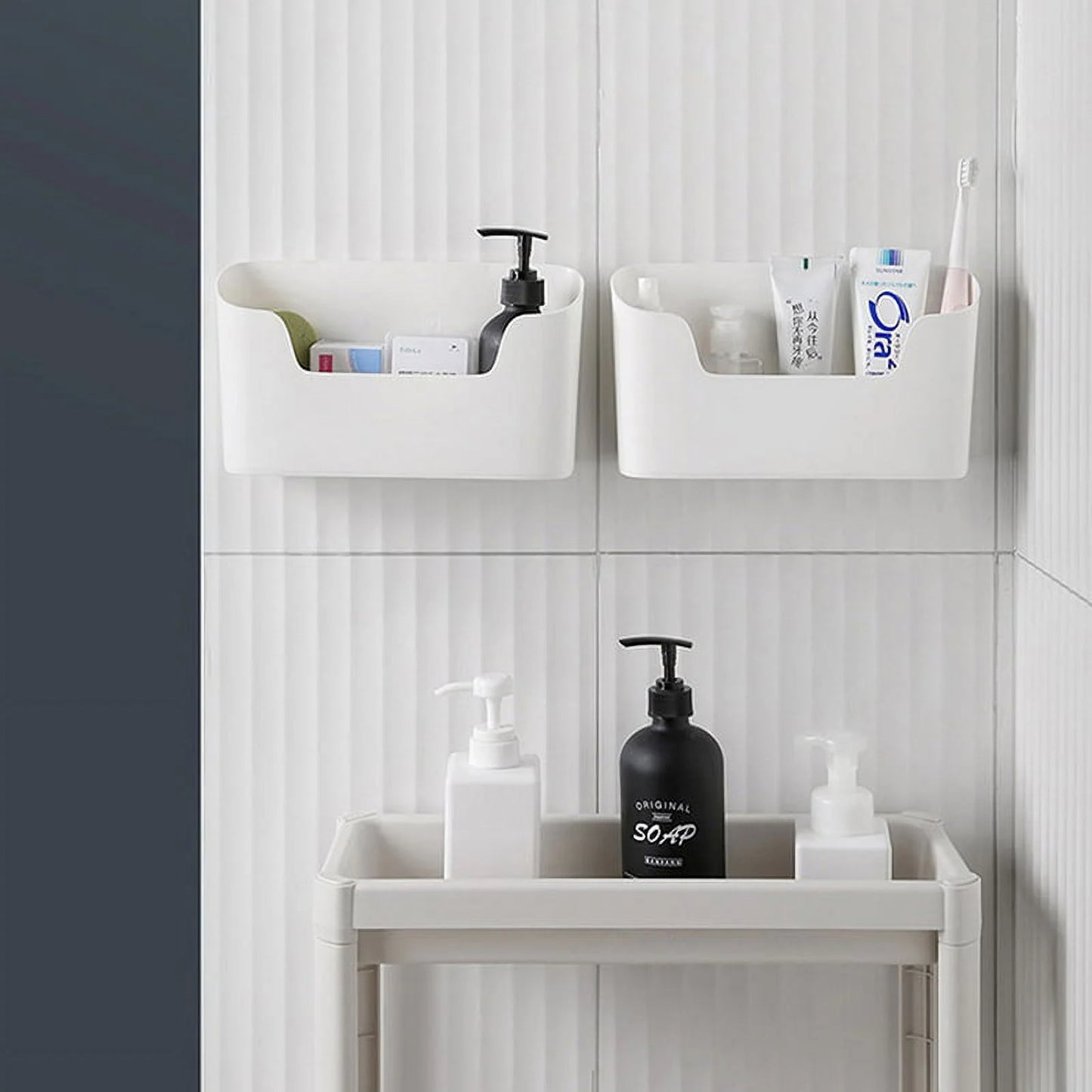 Wall Mounted Storage Box Sundries Organizer Kitchen Cabinet Door Container Case