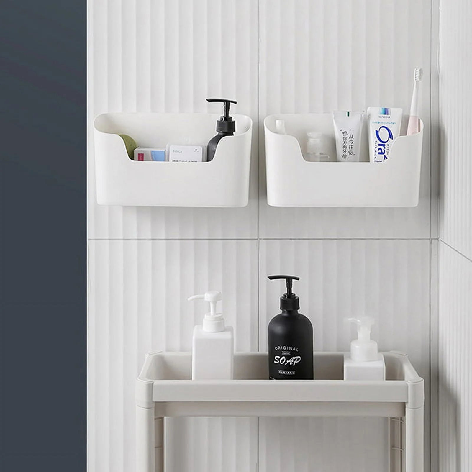 Wall Mounted Storage Box Sundries Organizer Kitchen Cabinet Door Container Case