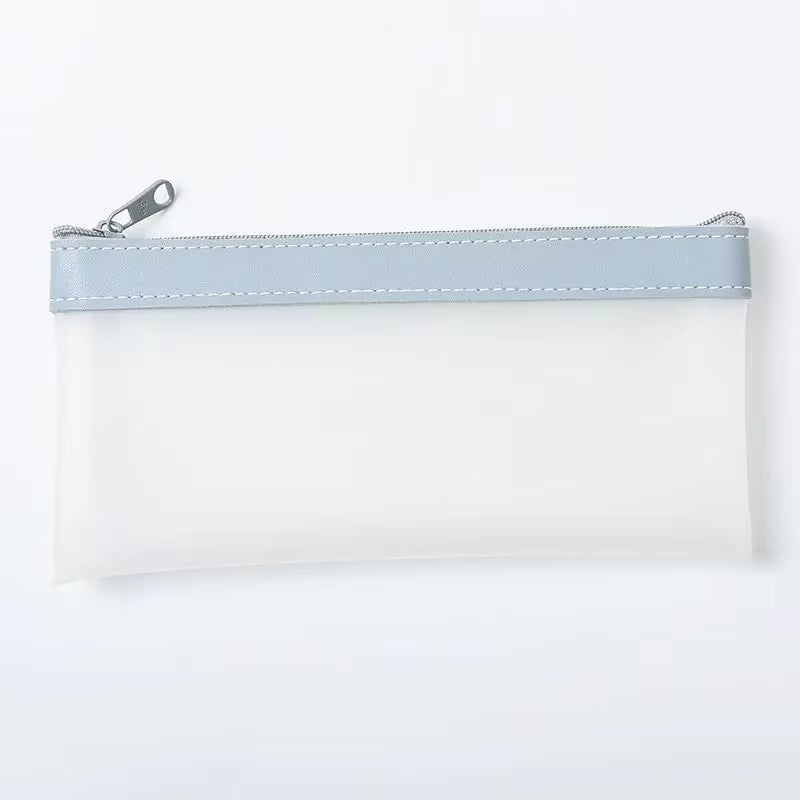 Transparent Frosted Cosmetic Bag Women Makeup Bag Travel Bathing Wash Pouch Toiletries Organizer Student Stationery Storage Bags