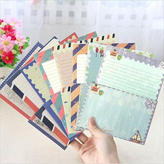 Scstyle 48Pcs Stationery Set-32 Cute Lovely Kawaii Design Stationery W/ Envelope