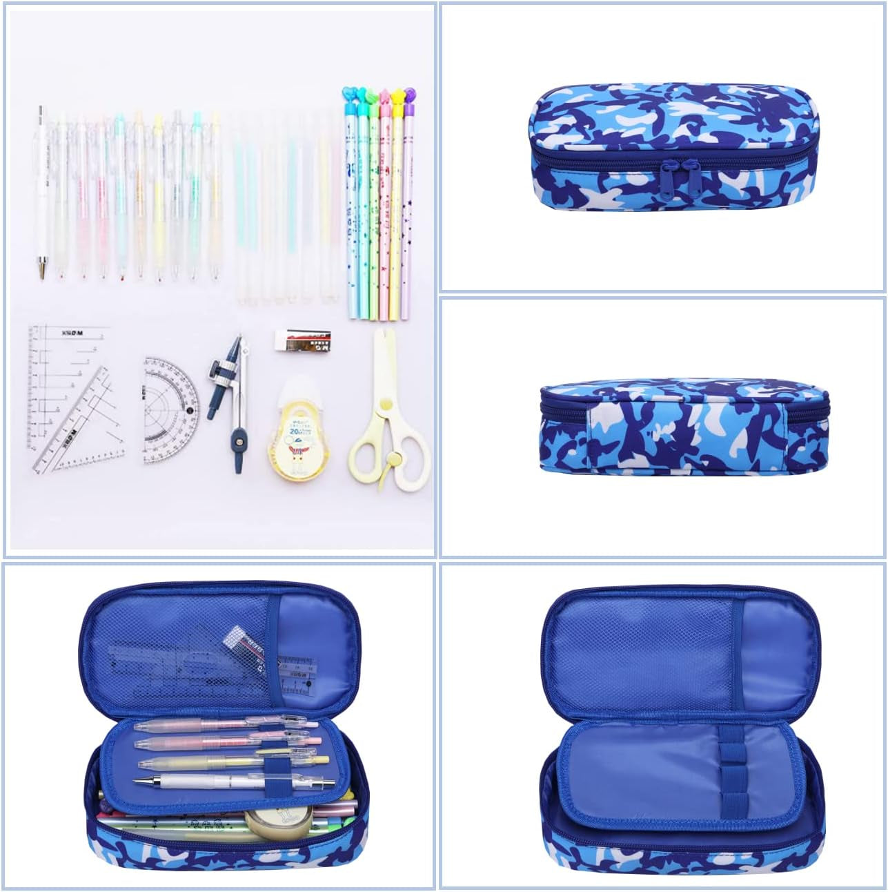 Pencil Case Box Bag School Pen Pouch for Little Girls Boys Toddler Kids Preschool Kindergarten Elementary (Camouflage)
