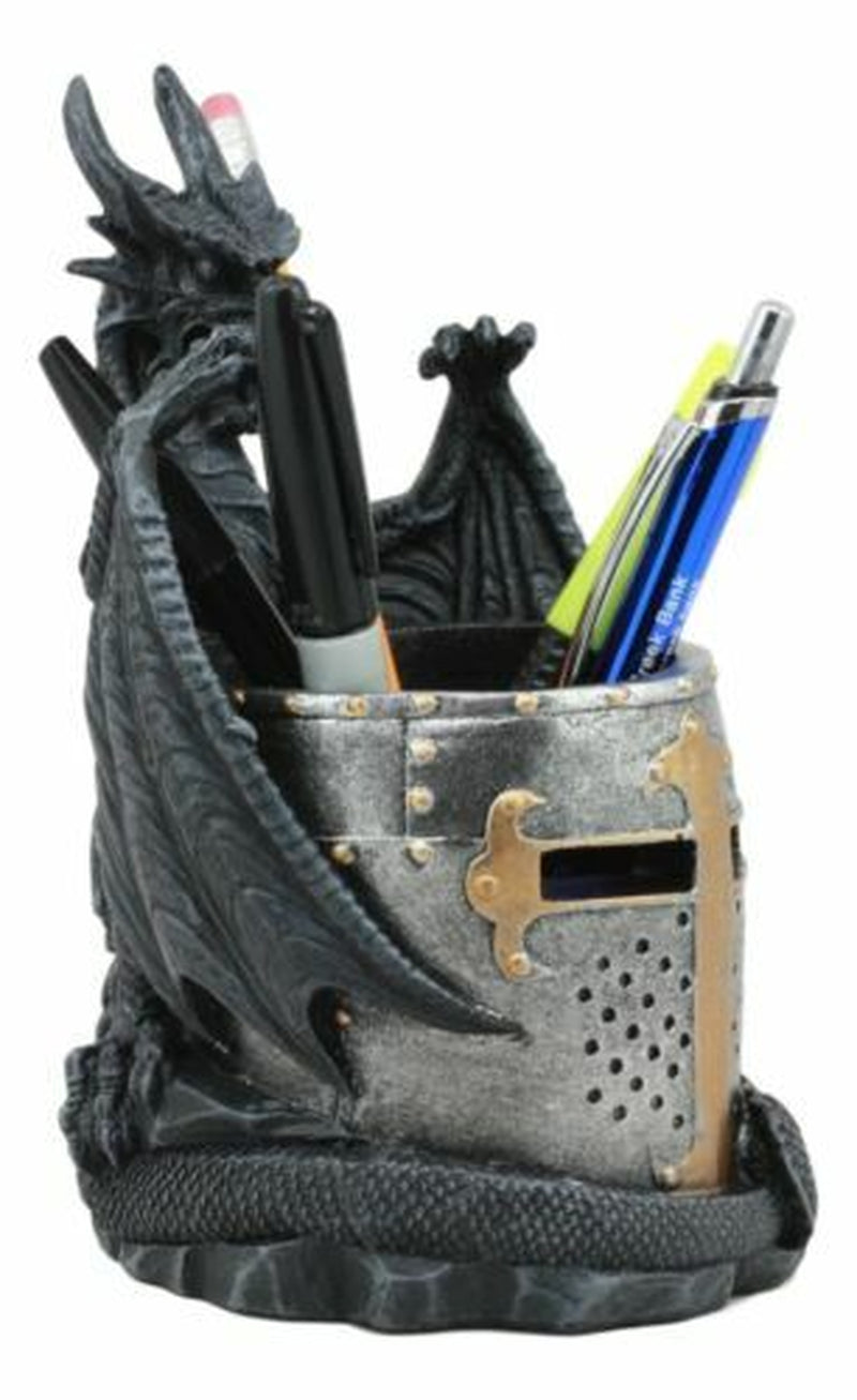 Ebros Fantasy Saint George Dragon Guarding Medieval Knight Helmet Stationery