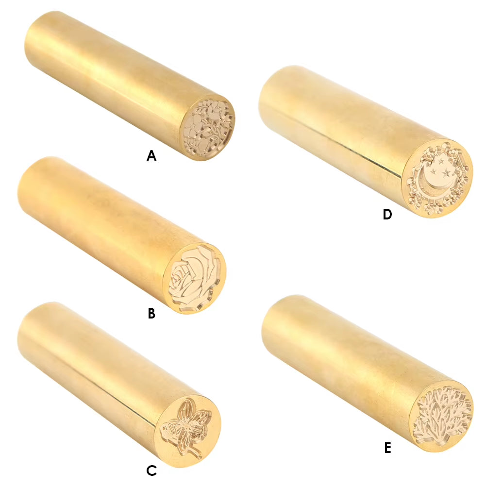 Cylindrical Retro Sealing Wax Brass Custom Supply Stamp Seal Wax Envelope Supply DIY Handmade Hobby Initial Stamp Chapter