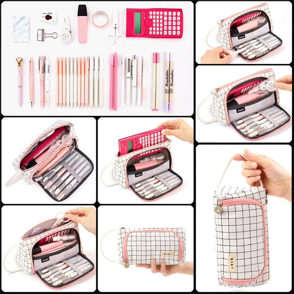 Big Capacity Pencil Pen Case Bag Pouch Holder for Middle High School Office College Girl Adult Large Storage, Boys Girls Back to School Supplies Sale