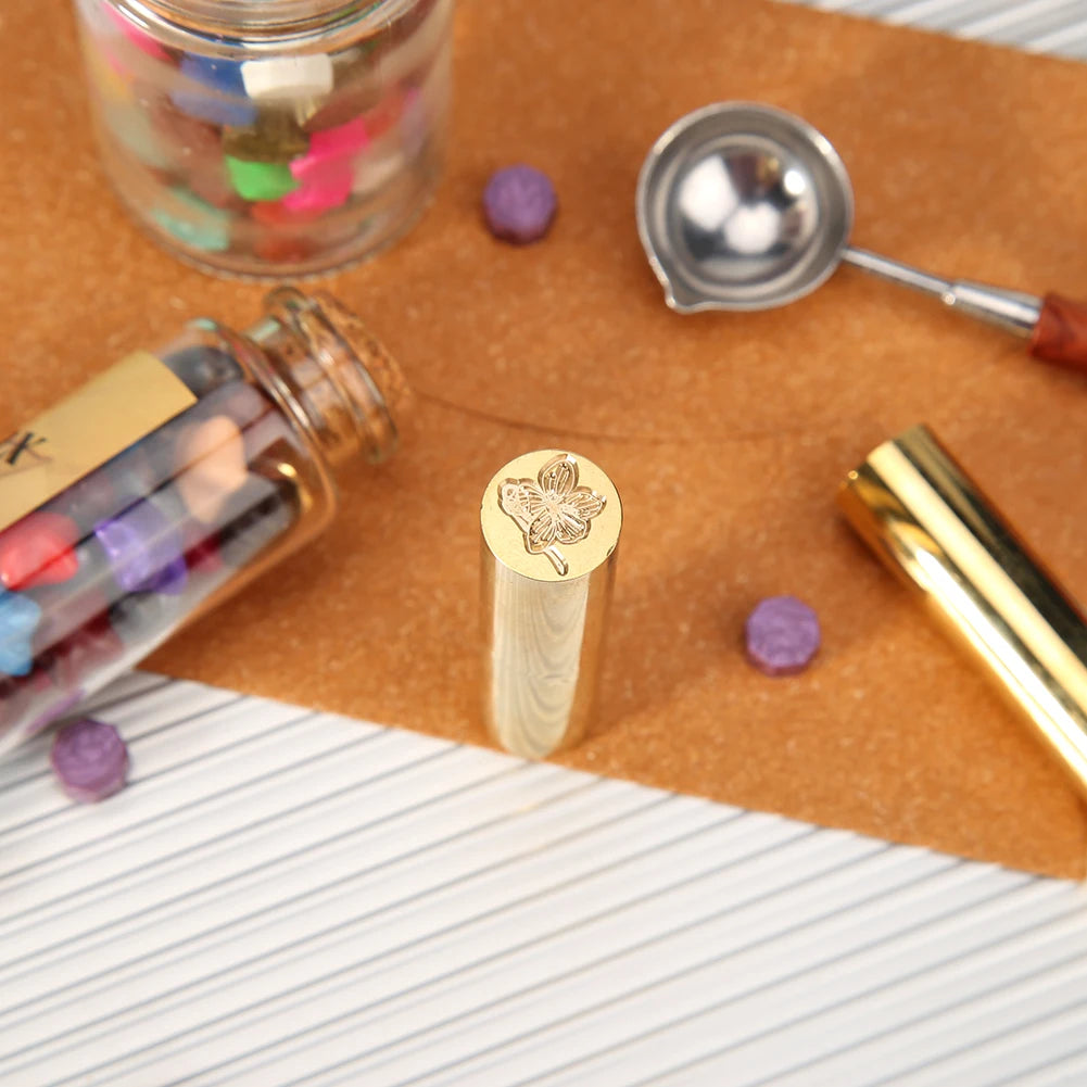 Cylindrical Retro Sealing Wax Brass Custom Supply Stamp Seal Wax Envelope Supply DIY Handmade Hobby Initial Stamp Chapter