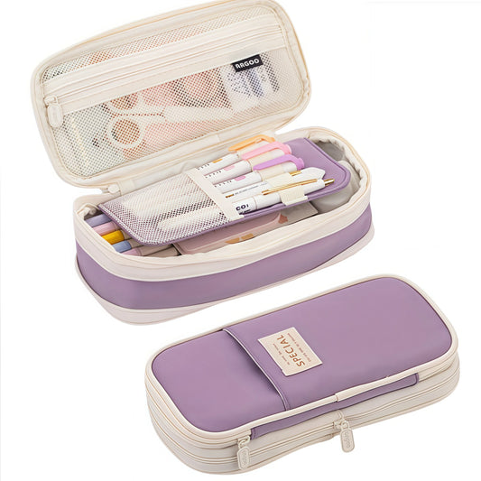 Large Capacity Simple Pencil Case Portable Aesthetic Pencil Bag Office Large Capacity Storage Bag Suitable for School Office