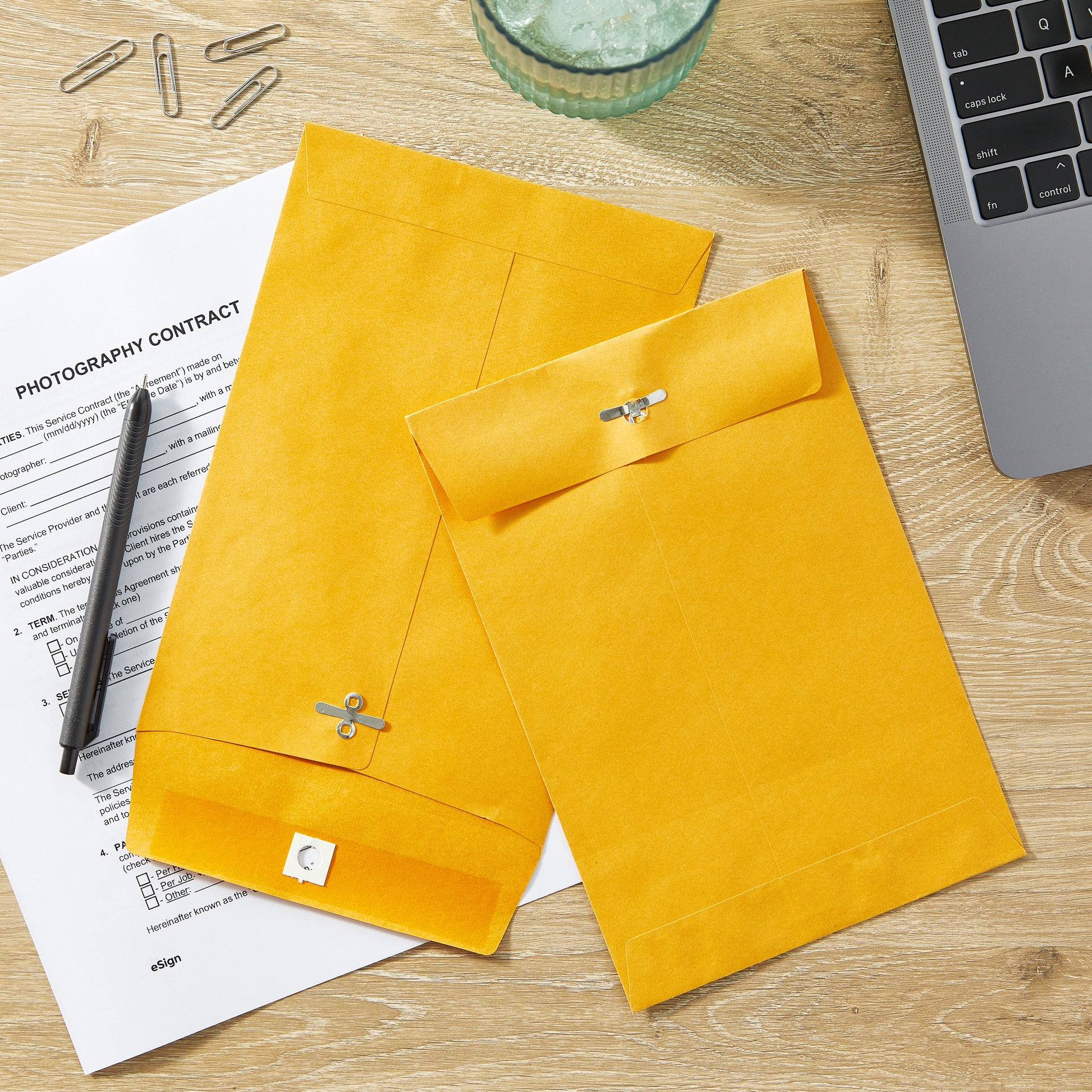 Kraft Clasp Envelopes, 6 in X 9 In, 25 Count