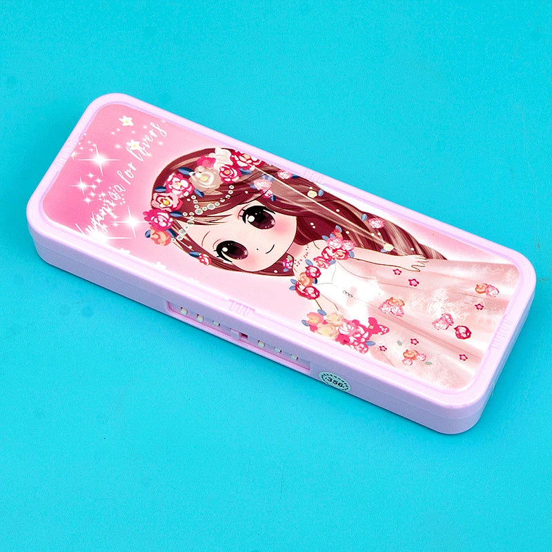 Password Lock Pencil Case Cartoon Animals Plastic Stationery Box School Pencil Cases for Children Pen Case Student Pen Box Gifts