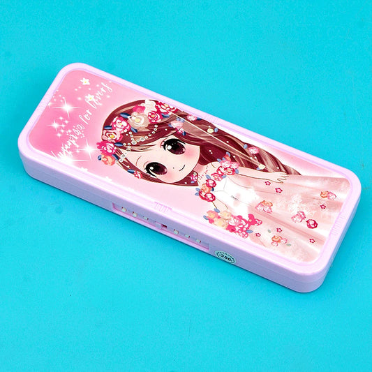 Password Lock Pencil Case Cartoon Animals Plastic Stationery Box School Pencil Cases for Children Pen Case Student Pen Box Gifts