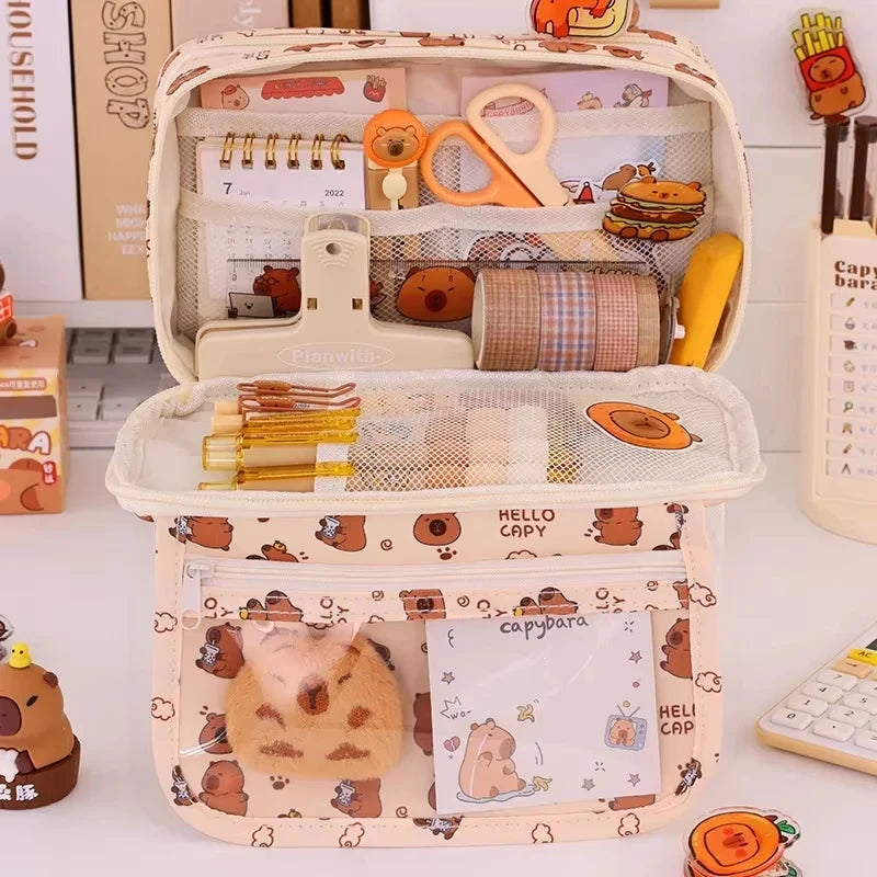 Kawaii Large-Capacity Pencil Case 2025 New Design Cute Itabag Stationery for Primary School Students Boys & Girls