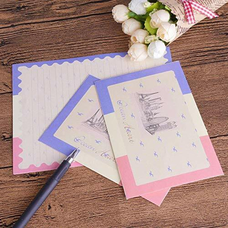 Scstyle 48Pcs Stationery Set-32 Cute Lovely Kawaii Design Stationery W/ Envelope