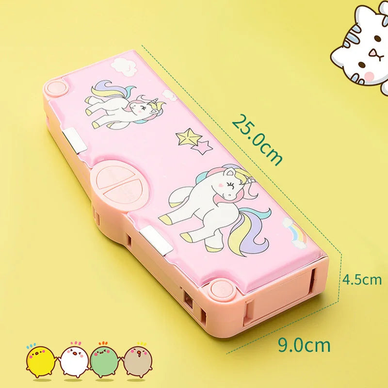 Kawaii Pencil Cases Multifunction Cute Pen Box Back to School Office Supplies for Girl Japanese Korean Storage Bag Stationery