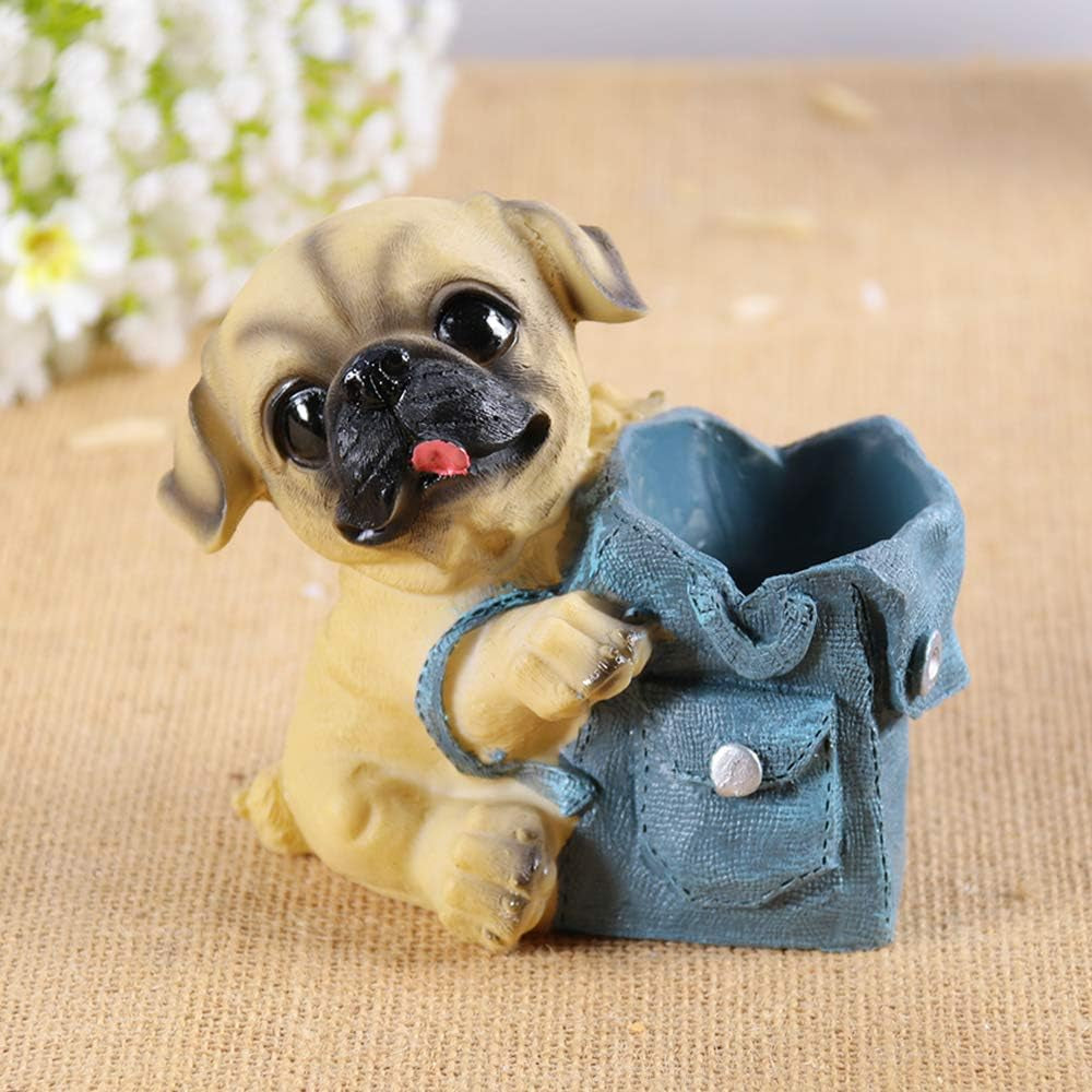 Puppy Dog Pencil Holder Pet Pen Cup Desk Organizer Pug
