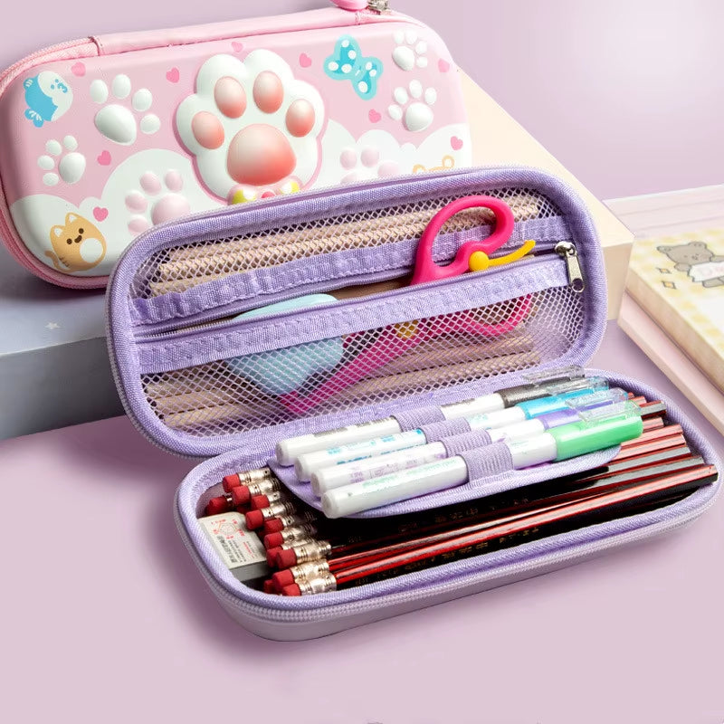 3D Pencil Case Cute Stationery Box EVA Pencil Box Cartoon Animal Pen Case Girls Pencil Case Children School Supplies Storage Box