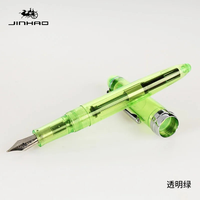 1Piece JINHAO 992 Silver Clip Fountain Pen 12 Colors for Choose 0.5Mm High Quality Ink Pens School and Office Writing Stationery