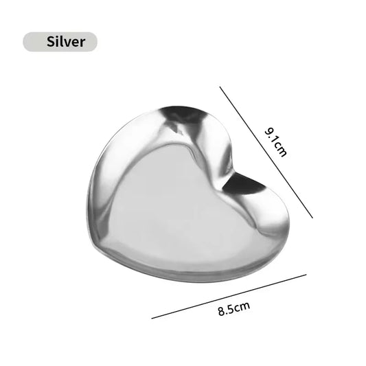 Metal Tray Living Room Oval Table Jewelry Storage Tray Storage Stainless Steel Plate Candle Tools Decorative Pieces Ring Dish