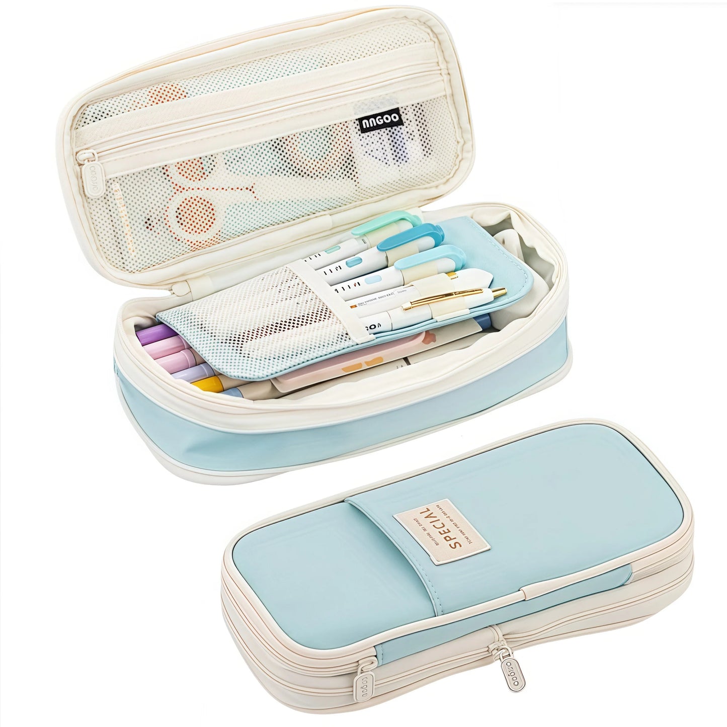 Large Capacity Simple Pencil Case Portable Aesthetic Pencil Bag Office Large Capacity Storage Bag Suitable for School Office