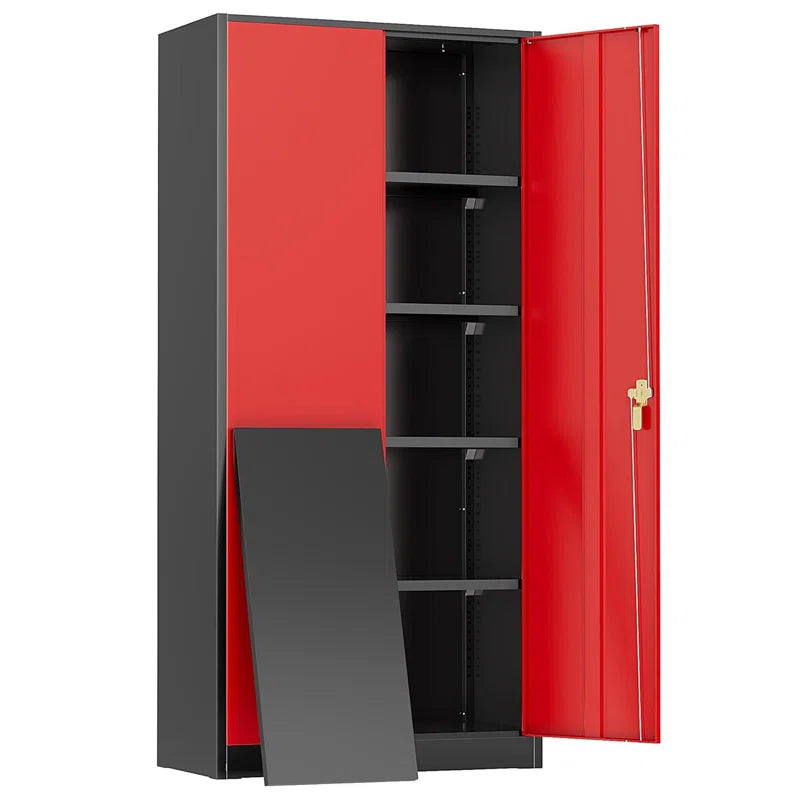 Metal Garage Storage Cabinets with 4 Adjustable Shelves and Lockable Doors ( 72'' H X 36'' W X 18'' D)