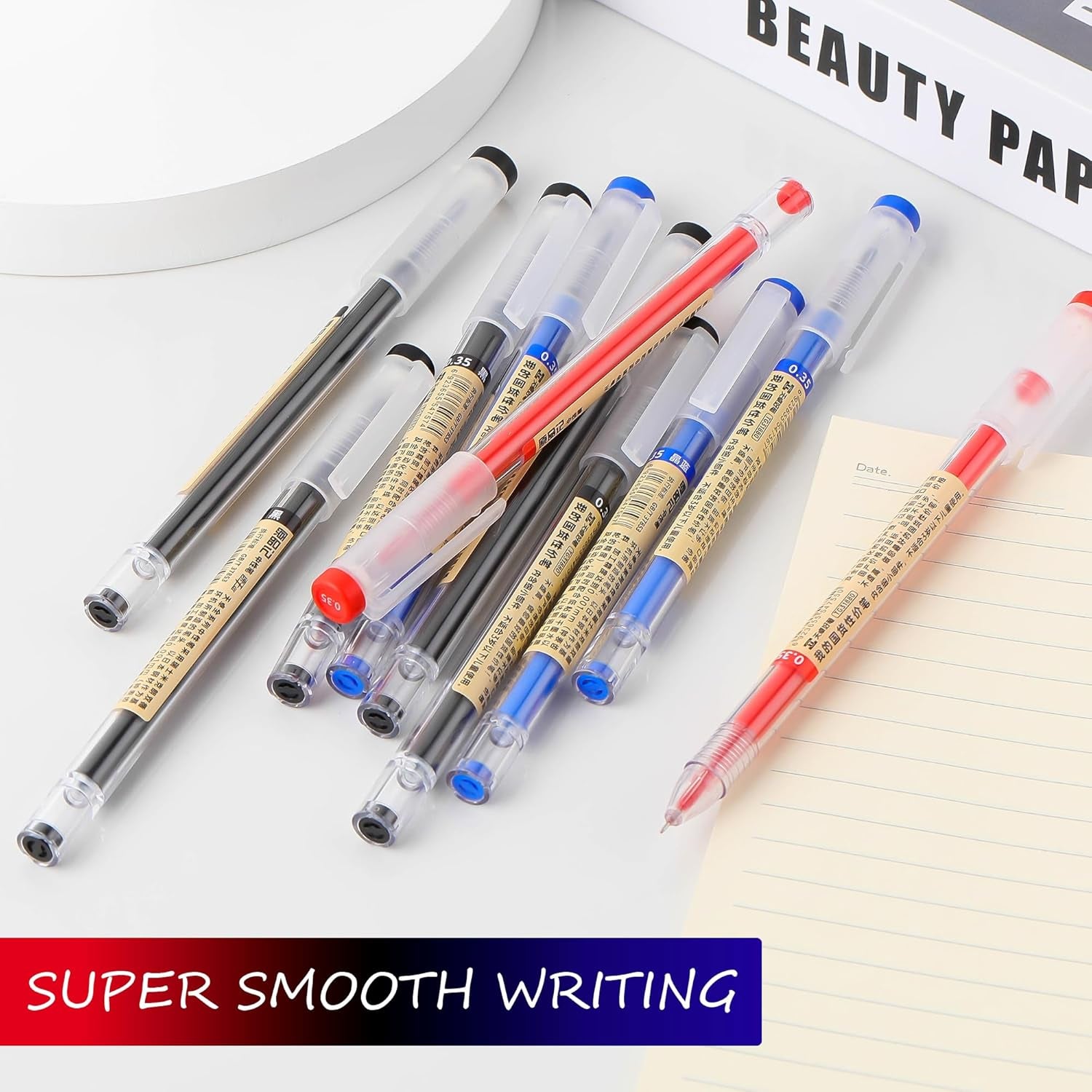 RIANCY Japanese Pens Gel Pens Ballpoint Liquid Ink Rollerball Black Gel Ink Pens
