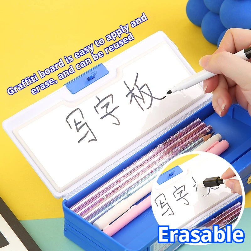 New  Stationery Box Kuromi Melody Stationery Box Password Lock Multi Functional Large Capacity Pencil Box Children'S Gift