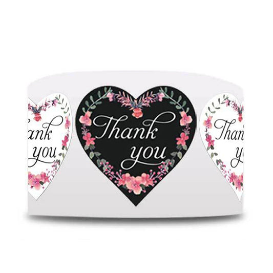 50-500Pcs Heart Shaped Label Sticker Scrapbooking Gift Packaging Seal Birthday Party Wedding Supply Stationery Sticker 1Inch