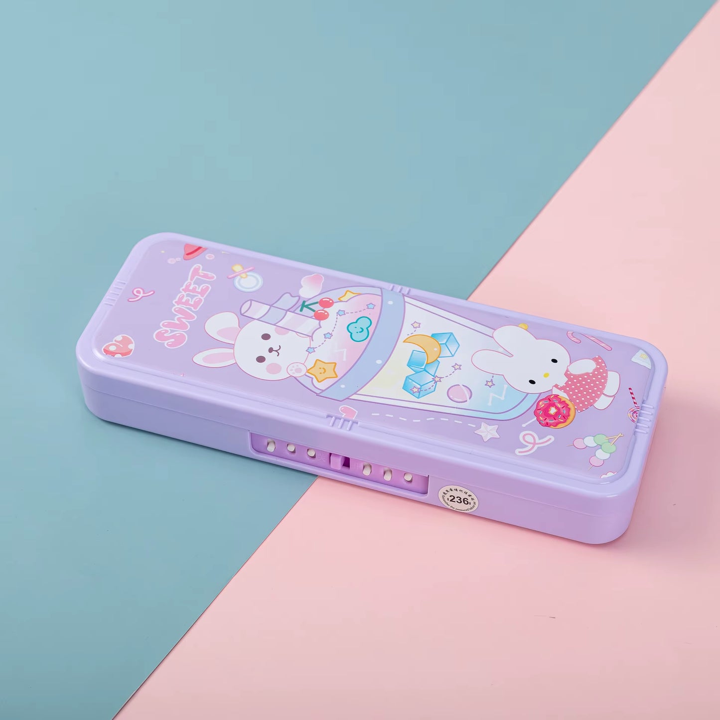 Password Lock Pencil Case Cartoon Animals Plastic Stationery Box School Pencil Cases for Children Pen Case Student Pen Box Gifts